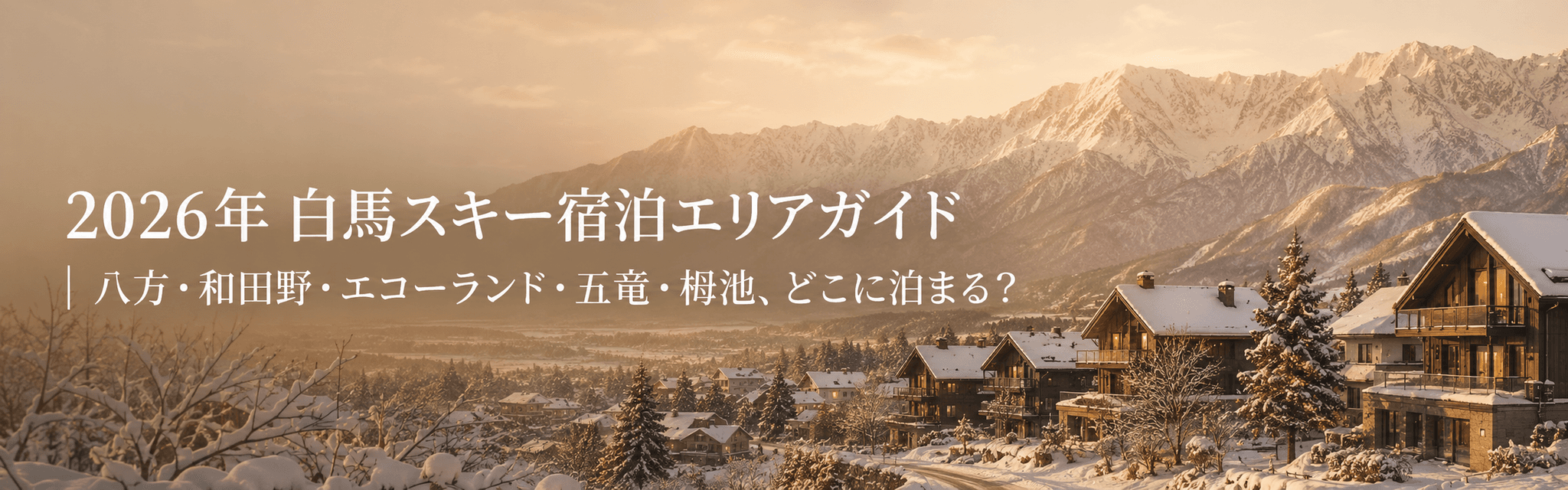 2026年 白馬スキー宿泊エリアガイド|八方・和田野・エコーランド・五竜・栂池、どこに泊まる?